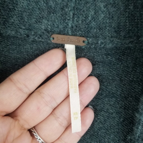 Free People Green Button Up Sweater - Picture 5 of 7